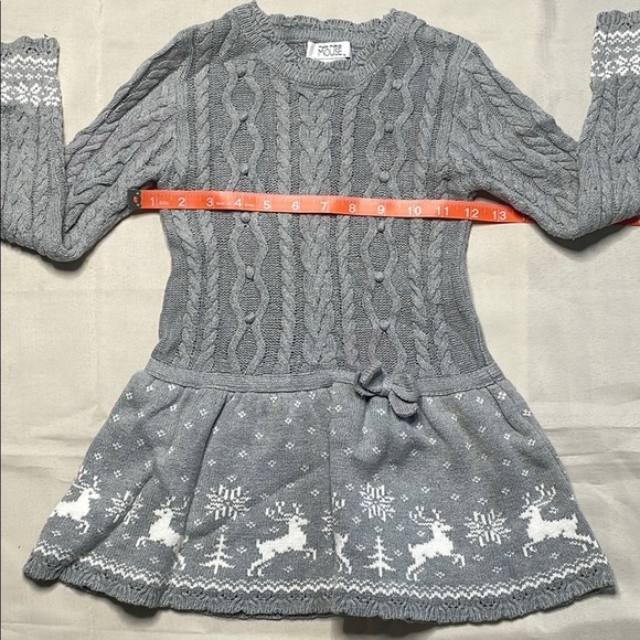 MISS MONA MOUSE Gray Knit Kids Dress - Picture 5 of 9